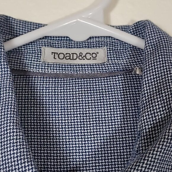 Toad & Co Mixologist Tunic Dress Size S Pockets Organic Cotton Long Sleeve Blue - Picture 4 of 11